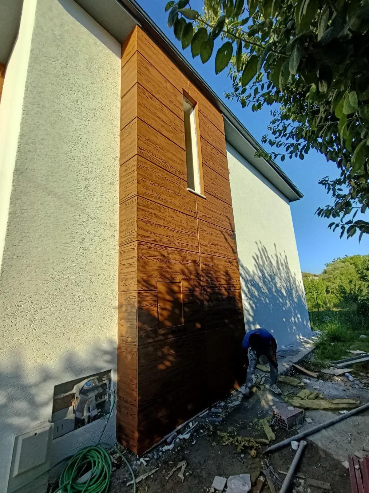 Ahşap Görünümlü Fibercement Kaplama uygulaması — Kocaeli Betopan referans 3